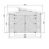 Garage Torino 20,88m² madriers 28mm avec double porte battante - SOLID Ma boutique